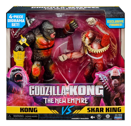 Kit 2 Bonecos Kong Vs Skar King The New Empire Monsterverse