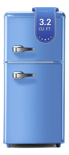 Retro Mini Fridge With Freezer, Mini Refrigerator With Freez