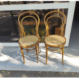 Antiguo Par De Sillas Thonet 