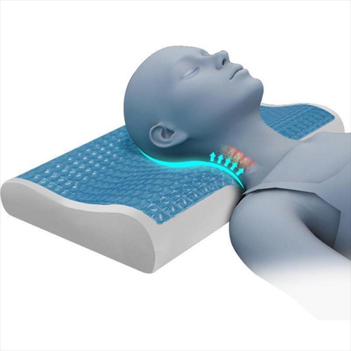 Almohada En Gel Memory Coolpillow Ortopédica Indeformable