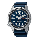 Reloj Citizen Promaster Automatic Ny004017l Hombre Color De La Malla Azul Color Del Bisel Negro Color Del Fondo Azul