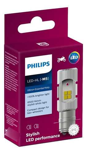Lampara Moto H4 Led Hs1 Px43t Ultinon Essential 12v Philips