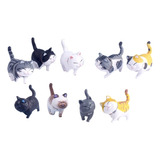 Pequeños Adornos De Gatos En Miniatura De Pvc Con Forma De G