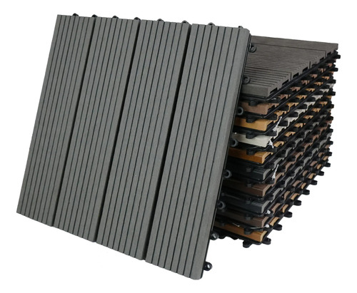 Baldosas Wpc Pvc Deck Encastrable Exterior Simil Madera | Mismo precio en cuotas