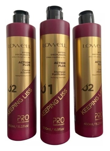 Lowell Keeping Liss Shampoo 500ml + 2 Cremes Alisantes 450ml