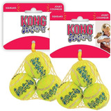 Kong Air Squeaker - Pelotas De Tenis Pequeñas, Paquete De Do