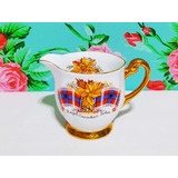 Lechera De Porcelana Inglesa Windsor Royal Canadian Tartan 