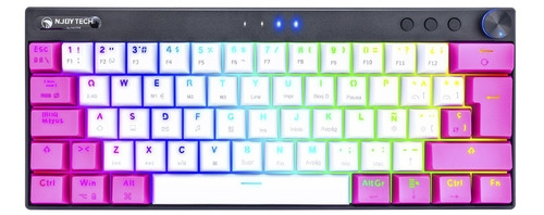 Teclado Gamer Njoytech Inalámbrico Bluetooth Con Luces Rgb