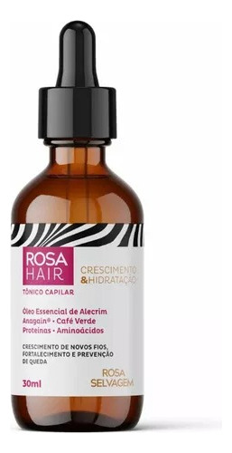 Rosa Selvagem Tônico Capilar Anti Queda Crescimento Hidrata