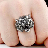 Anillo De Tigre Punk Personality Para Hombre  Joyería De Ani