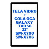 Tela Vidro +oca Frontal S/ Touch Display Tab S8 2020 Sm X700