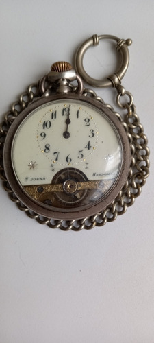 Reloj Antiguo ,dejo De Funcionar Plata 800 Suiza . 130 Años