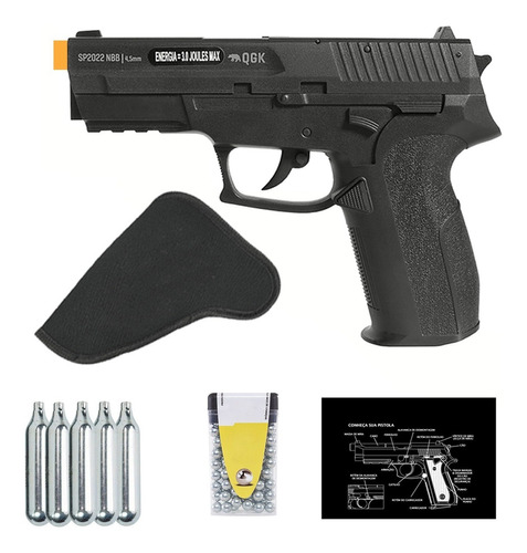 Pistola Co2 Sp2022 Sig Sauer 4.5mm Qgk+5cilin+coldre+gun Pad