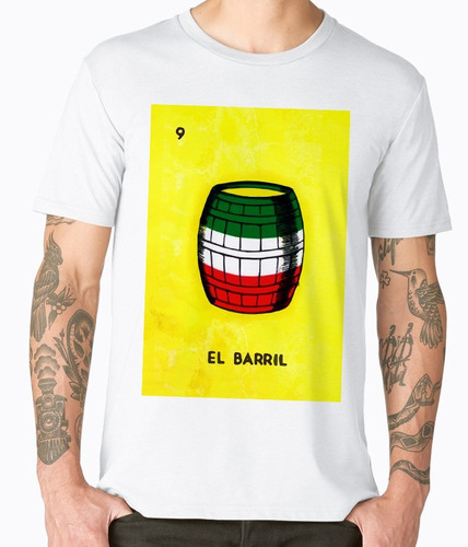 Playeras Cleen Alexer Loteria El Barril Mod 36