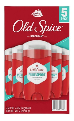 Desodorante Old Spice Pure Sport  [imp.usa] Pack 5 Unidad