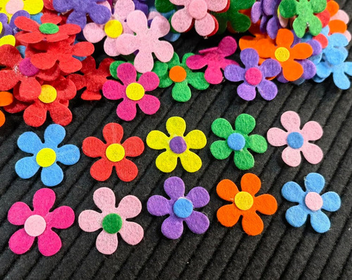 200 Adornos De Flores De Fieltro Manualidades, Álbumes...