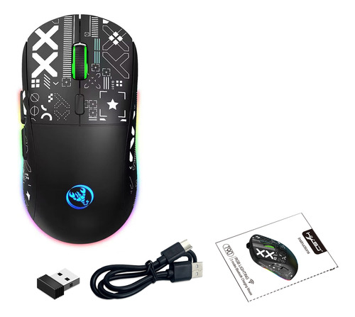 Ratón Mecánico Inalámbrico Hxsj T90 2.4g Rgb Para Juegos