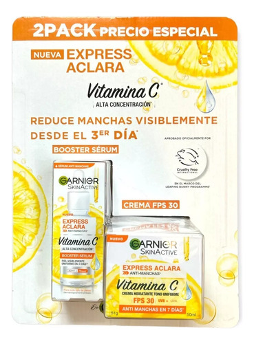 Express Aclara Vitamina C Garnier Serum Crema Hidratante