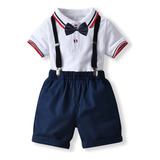 Niños Niño Ropa Pelele Color Liso+shorts+tirantes Caballero