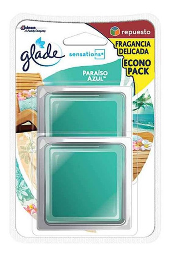 Ambientador Glade Sensations Paraiso Azul 2 Unidades Oferta