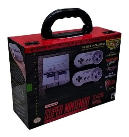 Caixa Super Nintendo Mini Classic De Madeira Mdf Com Alça