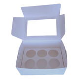 Pack 10 Cajas Para 6 Cupcakes Con Visor/ventana Y Separador