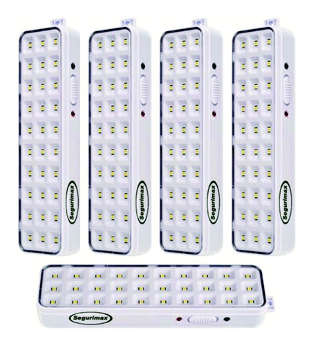 Kit C/ 05 Luminária Luz De Emergência Recarregável 30 Led