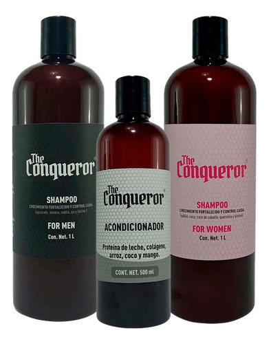Shampoo For Women, For Men Y Acondicionador The Conqueror