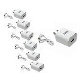 Cargador Salida Micro Usb 2a Carga Rápida Blanco Paquete 7