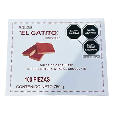 Chocolates Con Dulce De Cacahuate El Gatito Caja 750g 100pz | MercadoLibre