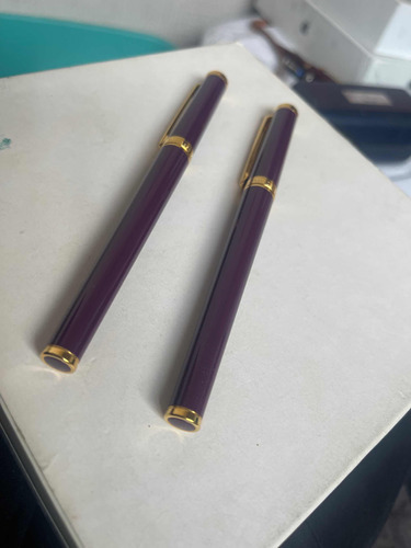 Juego De Bolígrafo Y Pluma Fuente Montblanc Noblesse Moradas