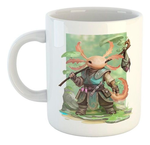 Taza De Ceramica Aventurero Ajolote Guerrero