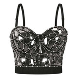 Bustier Sexy Para Exterior Con Sujetador Brillante