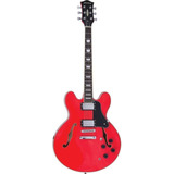 Guitarra Elétrica Strinberg Shs300 Hollow Body De  Tília Red Com Diapasão De Madeira Técnica