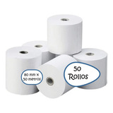 Serforce 80mm X 50mts Térmico De 1 Hoja De 48g Color Blanco De 50 Unidades Por Pack