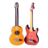 6 X 2pcs Dollhouse Accesorios De Guitarra Accesorio Adorno