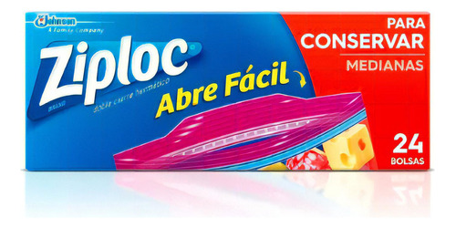 Ziploc Bolsa Conserva Mediana 24 Unidades