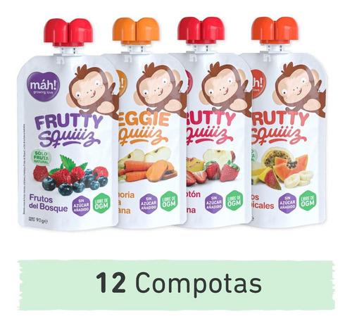 Compotas Máh!® 12un (1080g)