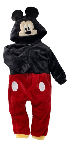 Mameluco Con Gorro Bordado Disney Mickey Carita