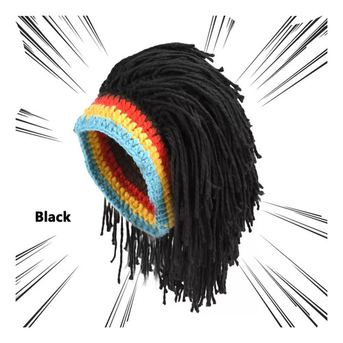 Peluca Rasta Hecha A Mano Bob Marley Afro Hair Cap