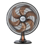 Ventilador Oscilante Mesa Turbo 6 Pás 50cm Bronze 127v Premium Cor Da Estrutura Preto 135w