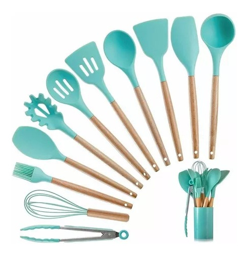 Set De Utensilios De Cocina 12 Piezas En Silicona