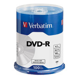 Dvd Verbatim Logo X100 Unidades