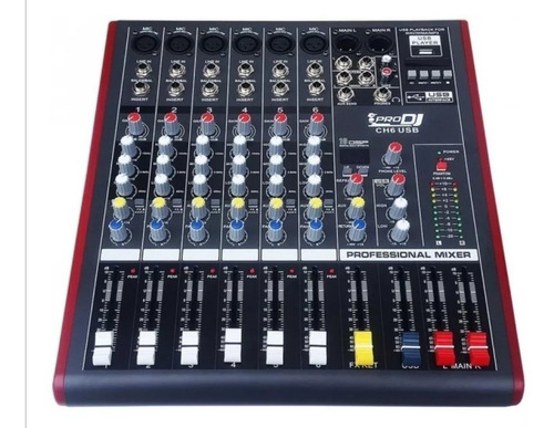 Mixer Consola De 6 Canales Prodj Usb Bluethoo Prodj Ch6