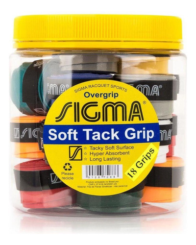 Overgrip Sigma Soft Tack Misto Pote Com 18 Unidades