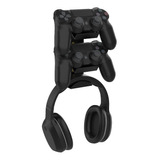 Suporte De Parede Para 2 Controles E Headset Xbox Ps4 Ps3