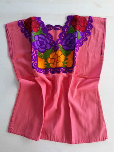 Blusa Mexicana Bordada Mujer