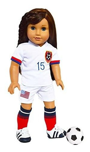 Ropa Muñecos - Mbd Soccer Outfit Fits American 18 Inch Girl 