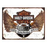 Cartel Chapa Publicidad Antigua Logo Harley Davidson M243