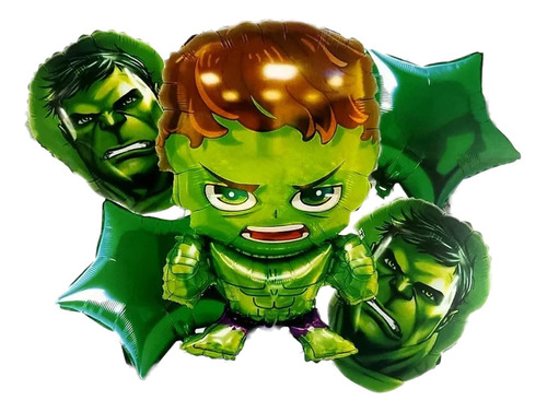 Bouquet Globos Avengers Hulk Verde Super Heroes Verde